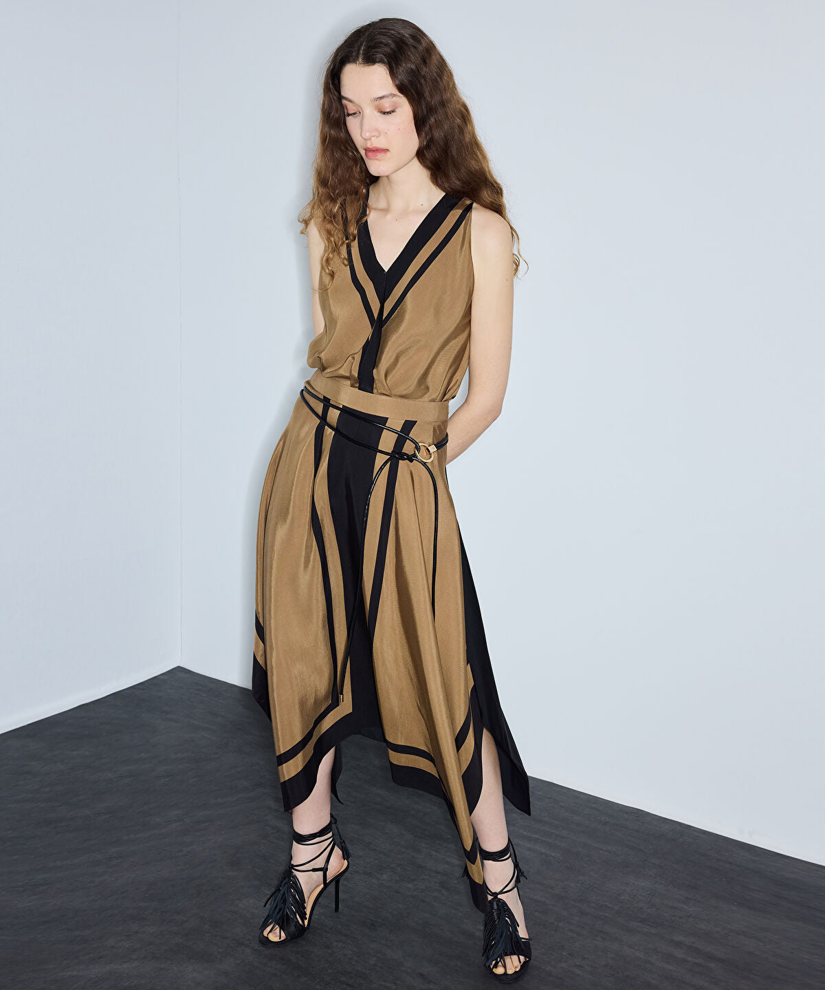 Zoomed Asymmetric Midi Skirt