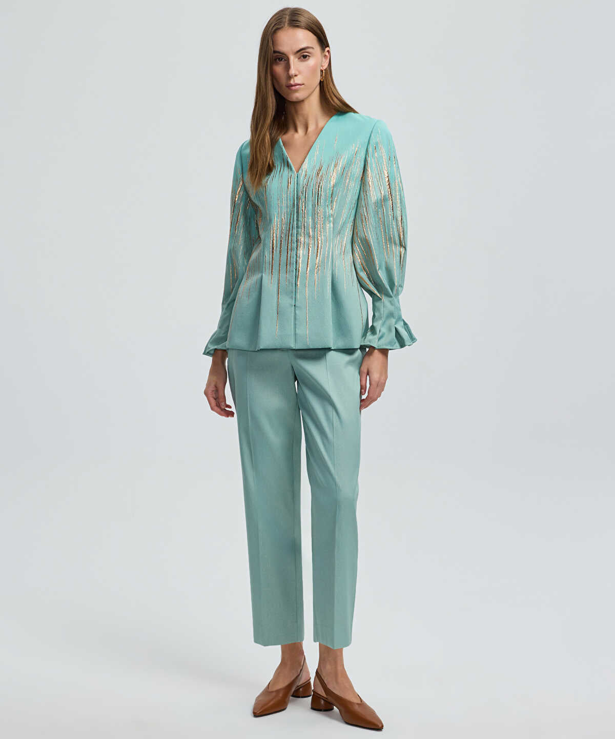 Jacquard Peplum Jacket 