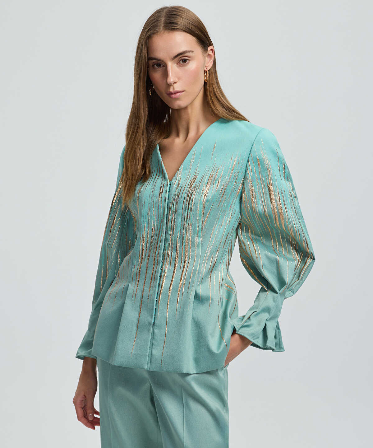 Jacquard Peplum Jacket 
