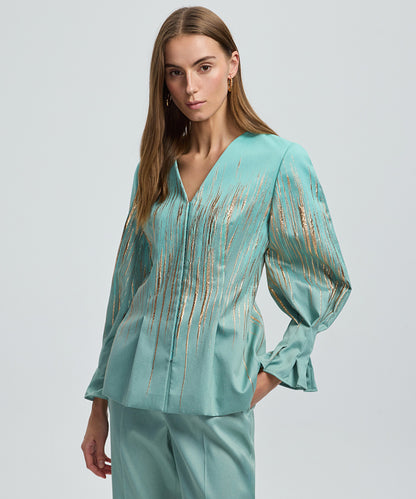 Jacquard Peplum Jacket 