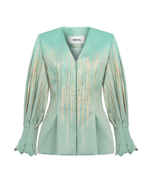 Jacquard Peplum Jacket 