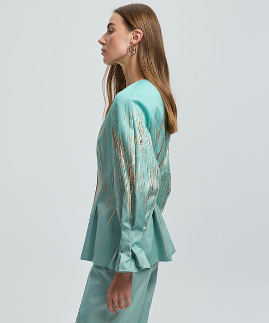 Jacquard Peplum Jacket 