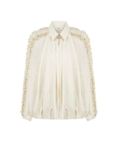 Mixed Knit Sleeve Jacket