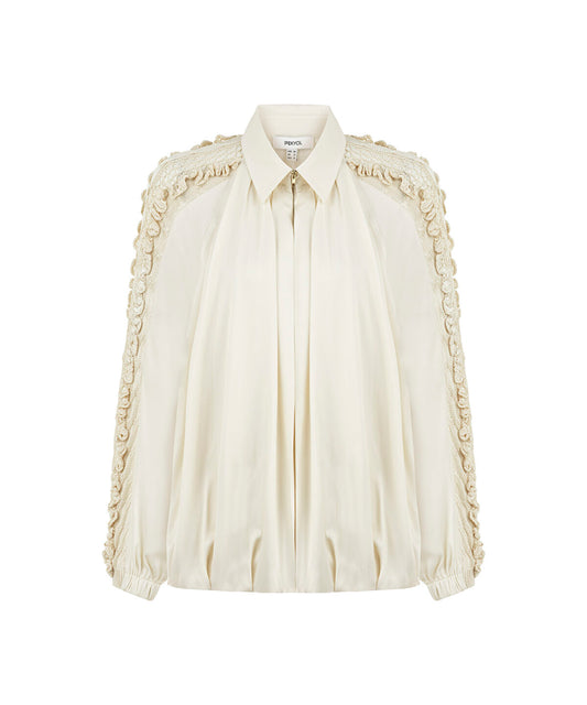 Mixed Knit Sleeve Jacket