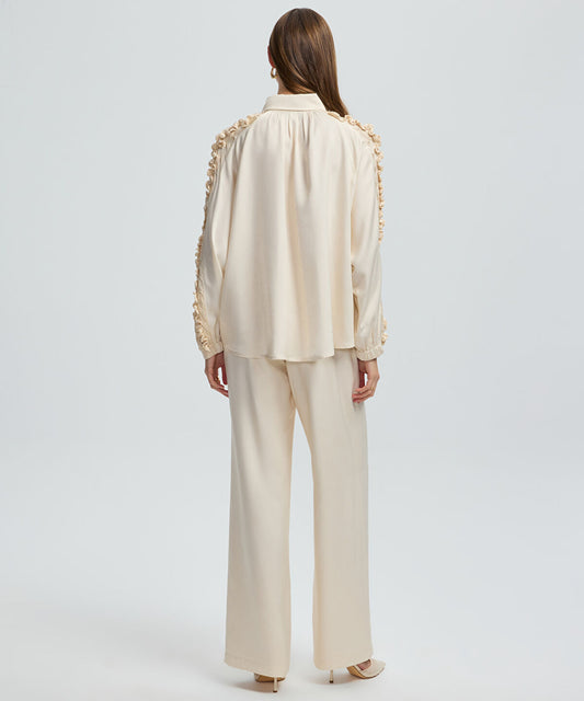 Mixed Knit Sleeve Jacket