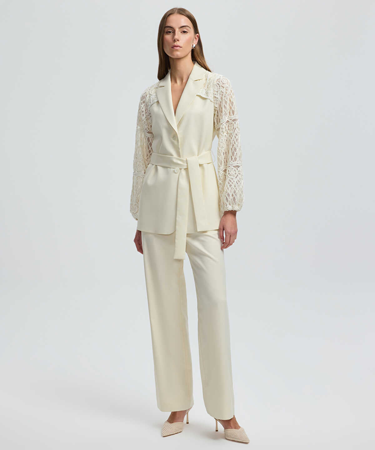 Embroidered Mixed Jacket