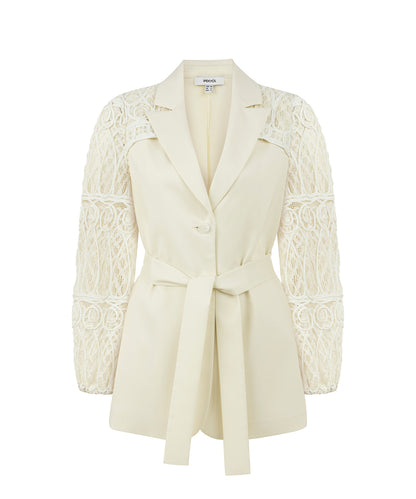 Embroidered Mixed Jacket