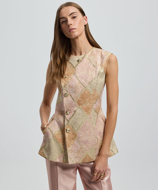 Metallic Thread Jacquard Jacket