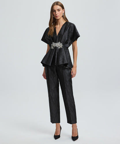 Embellished Jacquard Jacket