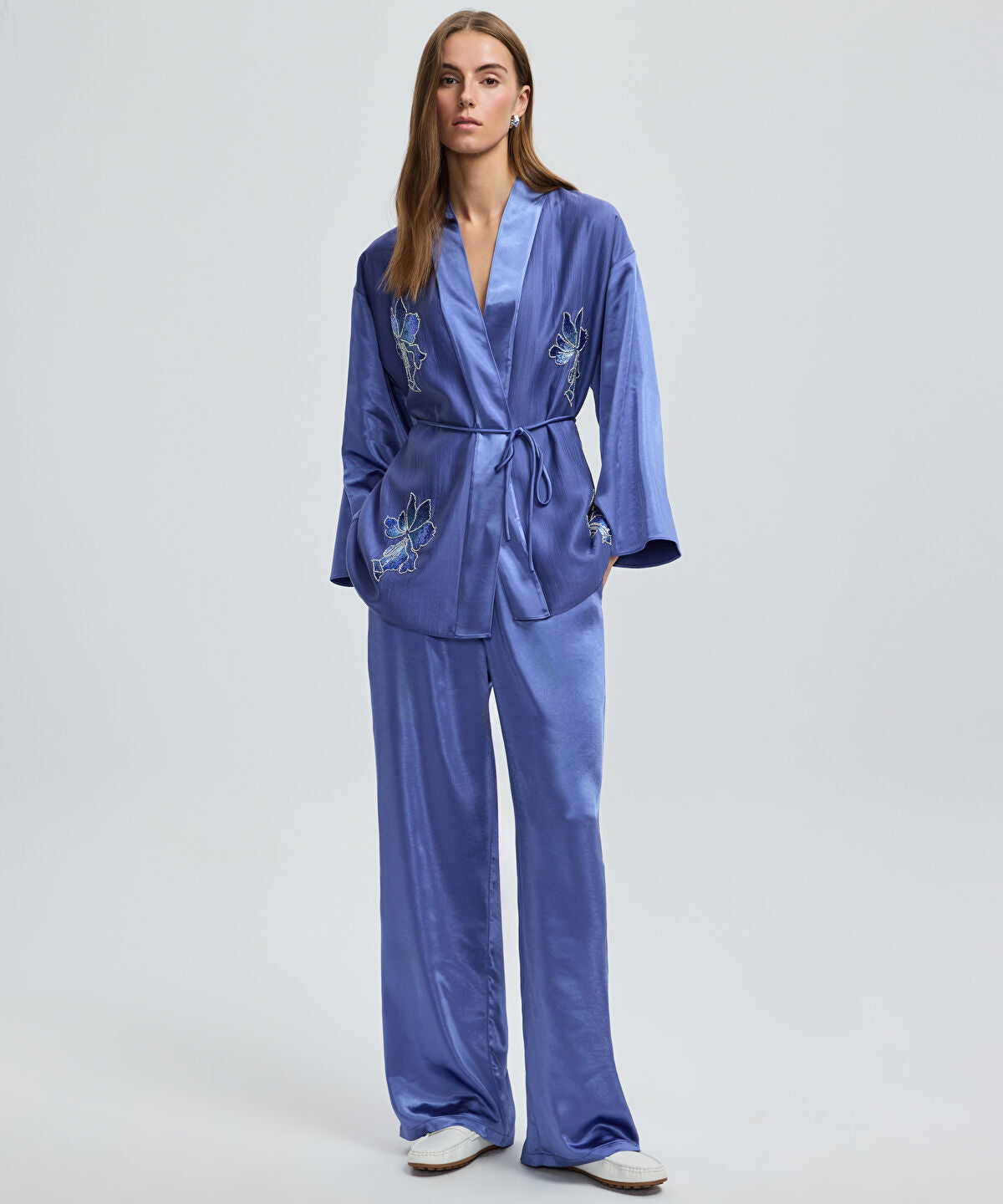 Zoomed Embroidered Kimono Jacket