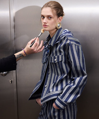 Striped Denim Jacket