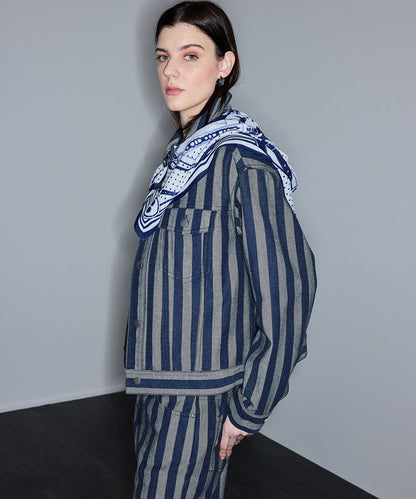 Striped Denim Jacket