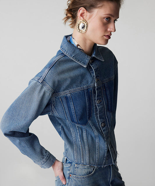 Raw Edge Denim Jacket