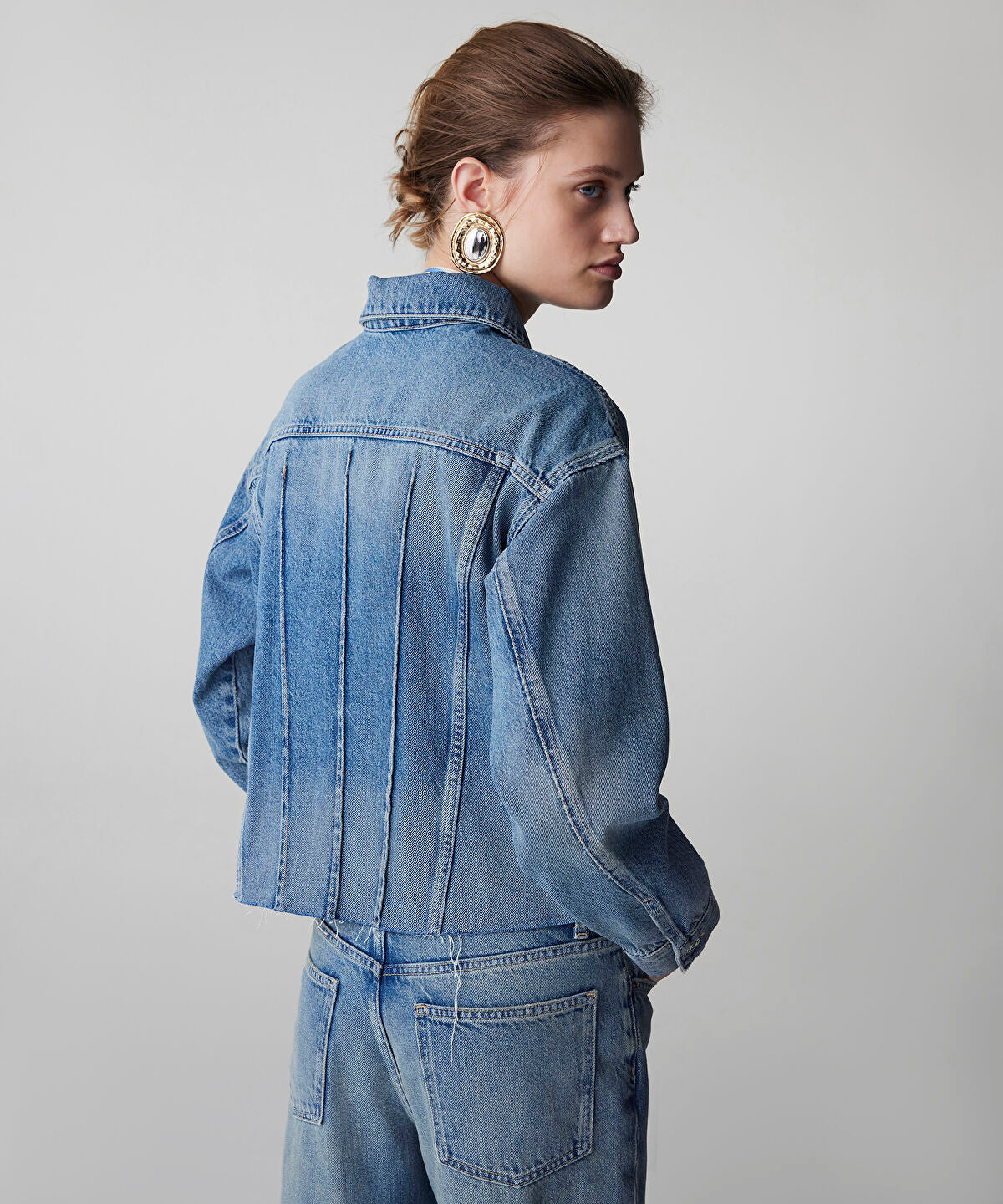 Zoomed Raw Edge Denim Jacket
