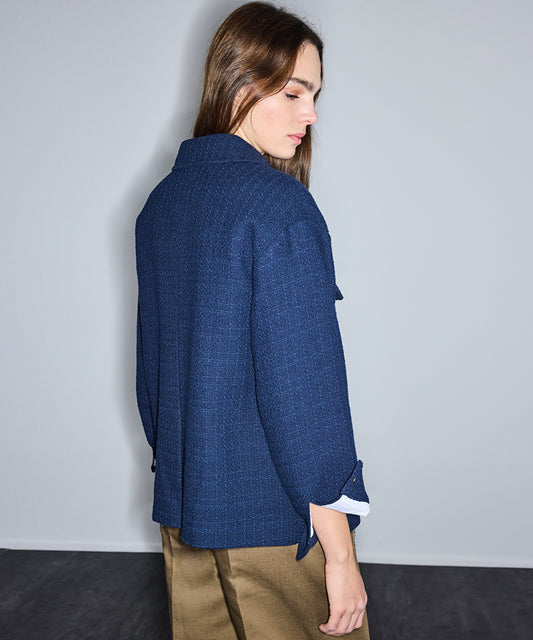 Chain Trim Tweed Jacket