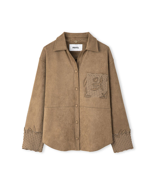 Suede-Effect Jacket