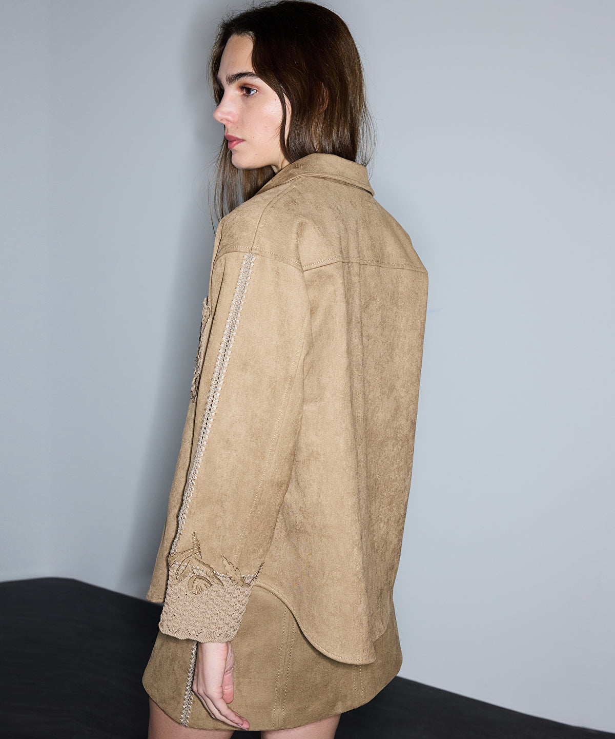 Zoomed Suede-Effect Jacket