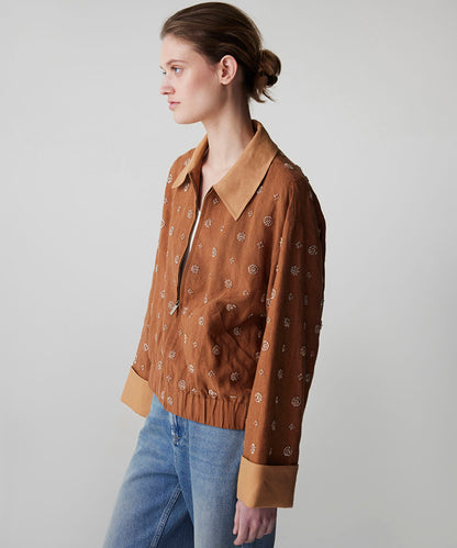 Embellished Color-Block Jacket