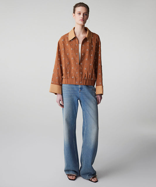 Embellished Color-Block Jacket