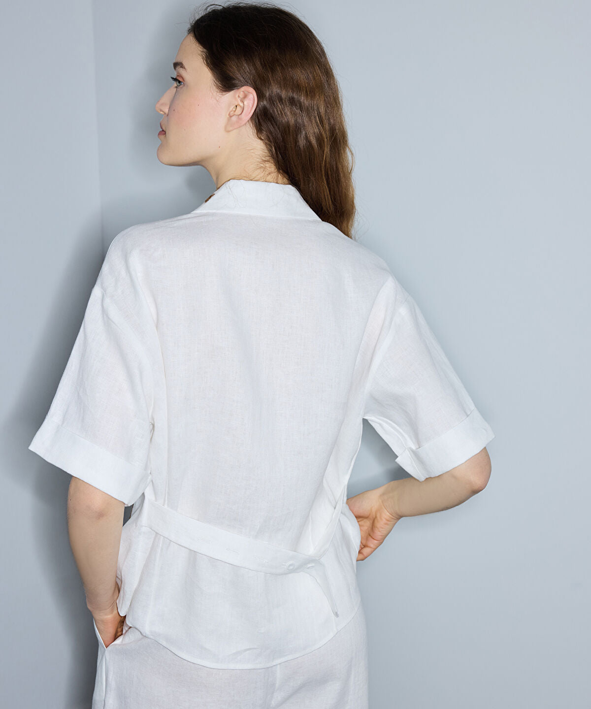 Zoomed Embroidered Linen Jacket