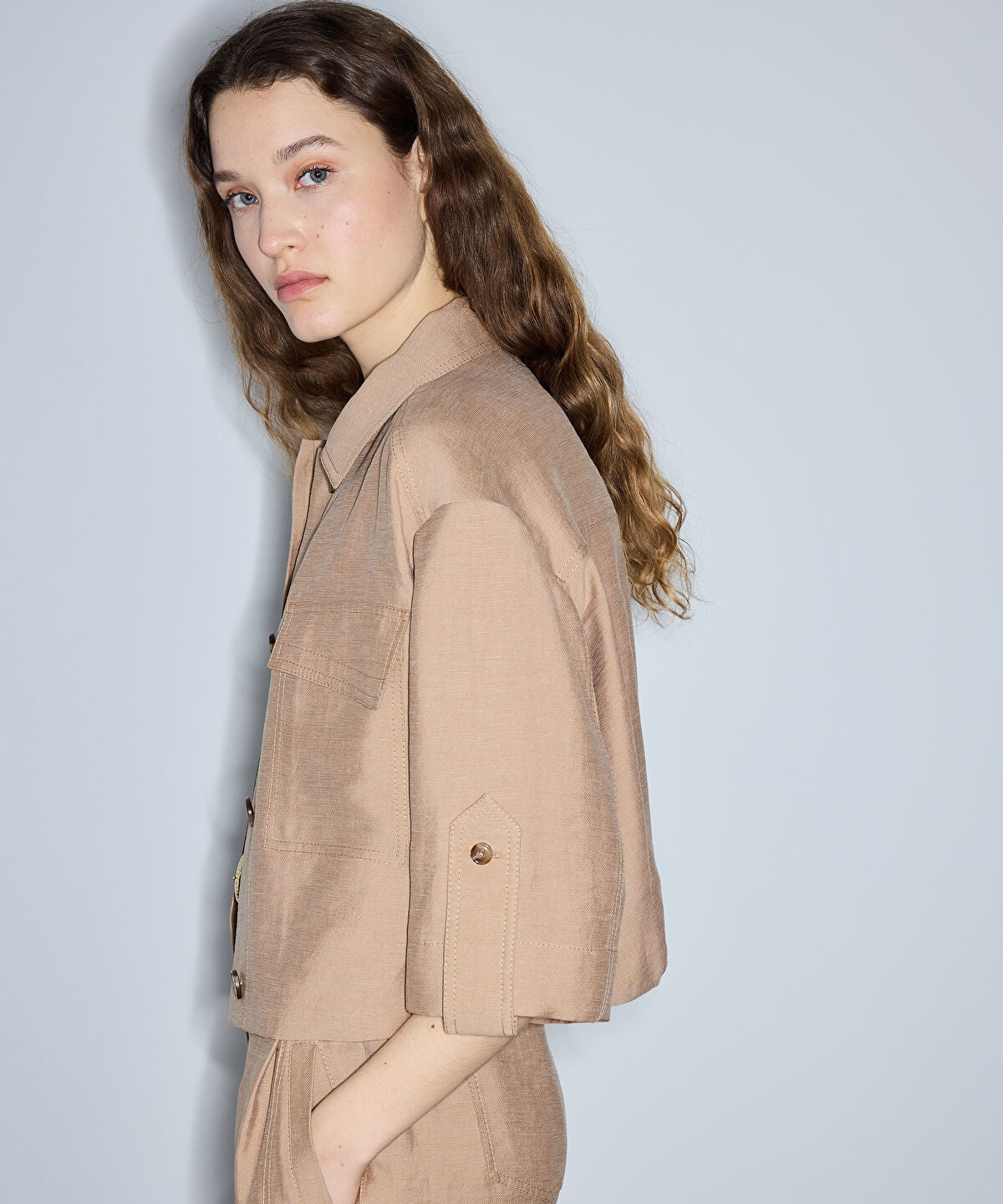 Zoomed Balloon Hem Jacket
