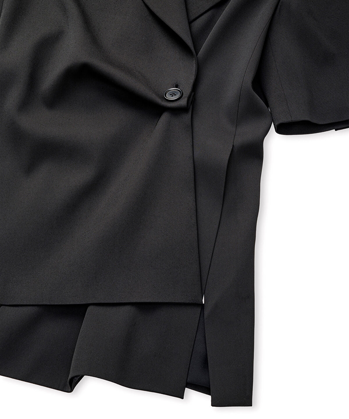 Zoomed Asymmetric Short Sleeve Blazer