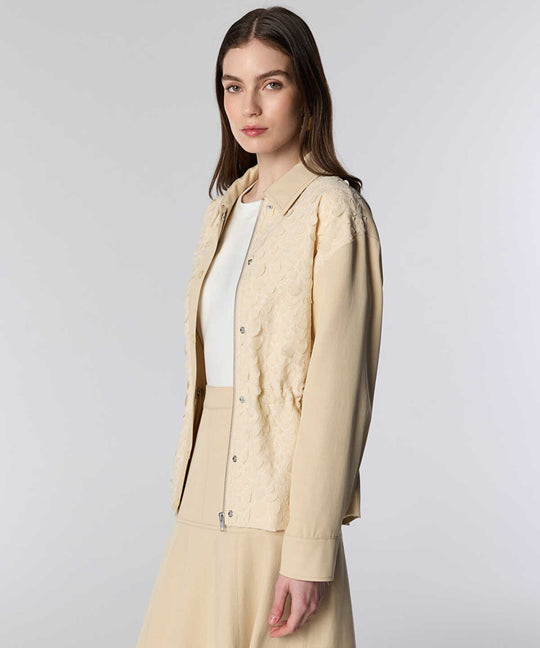Textured Jacket with Adjustable Waist