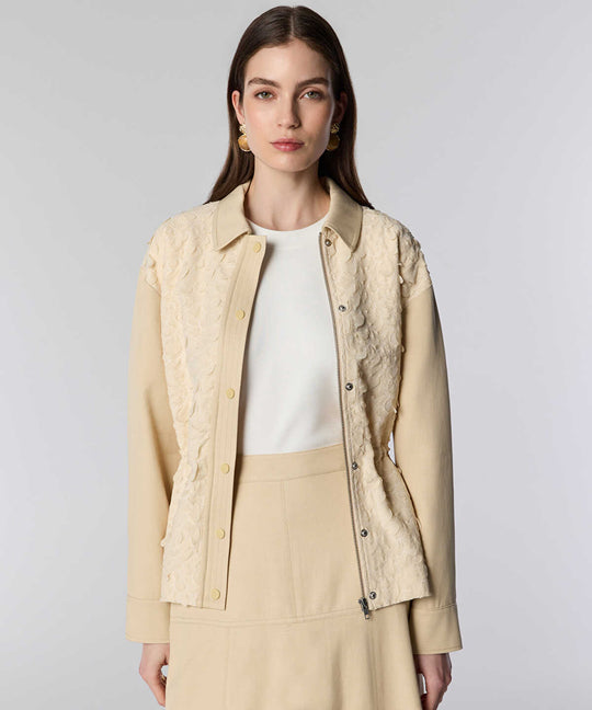 Textured Jacket with Adjustable Waist