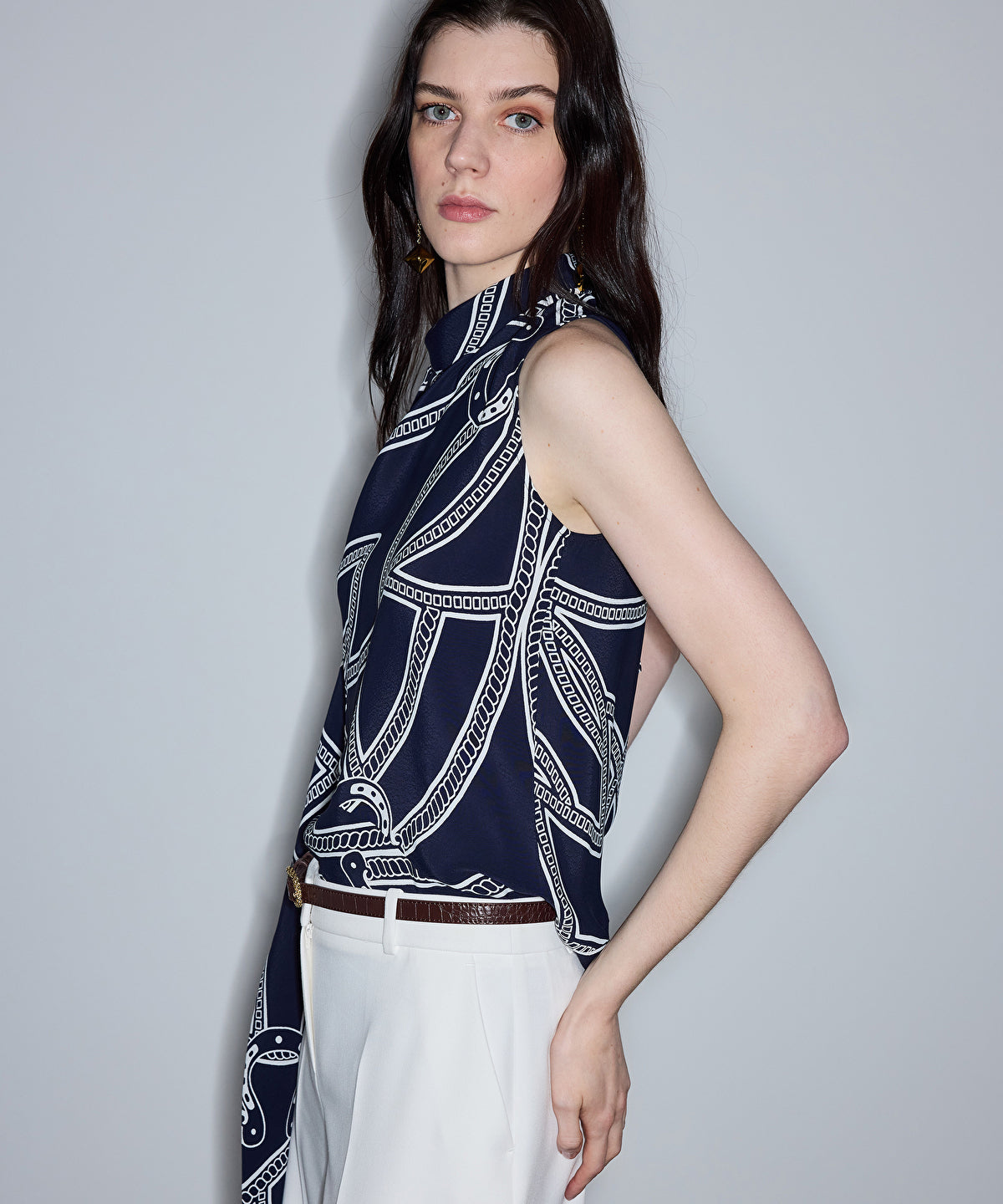 Zoomed Printed Viscose Blouse