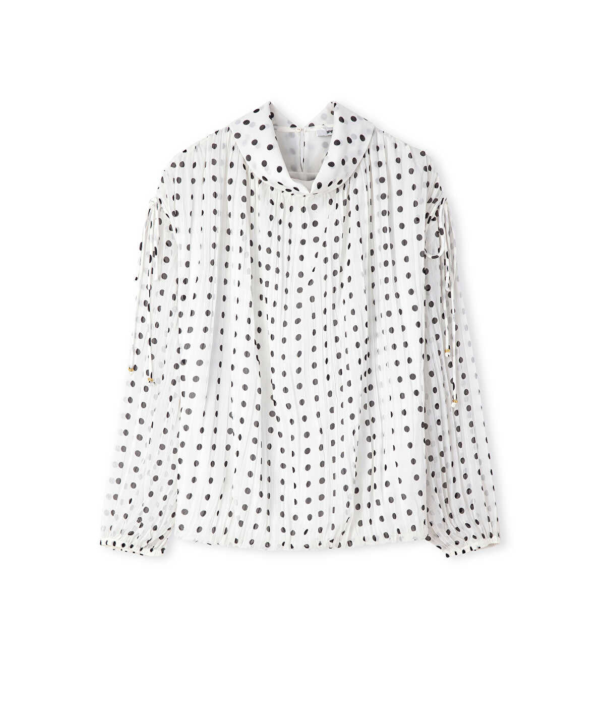 Polka-Dot Chiffon Blouse