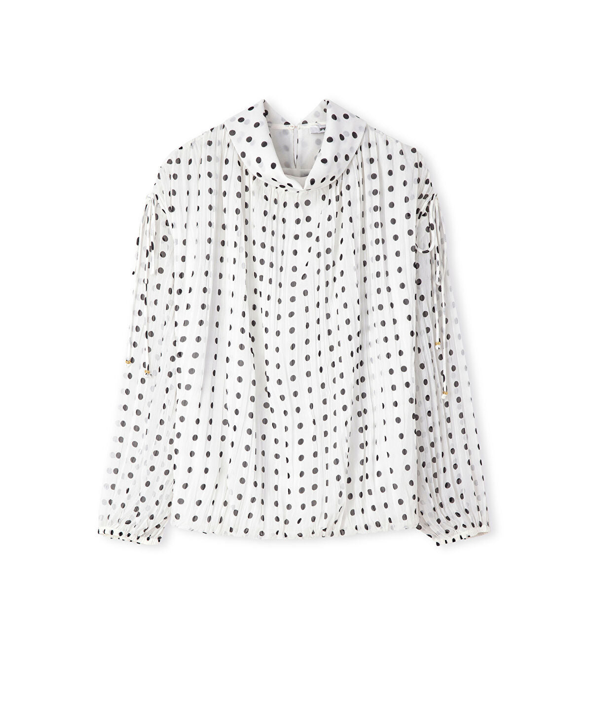 Zoomed Polka-Dot Chiffon Blouse