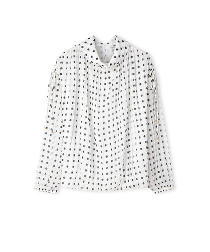 Polka-Dot Chiffon Blouse