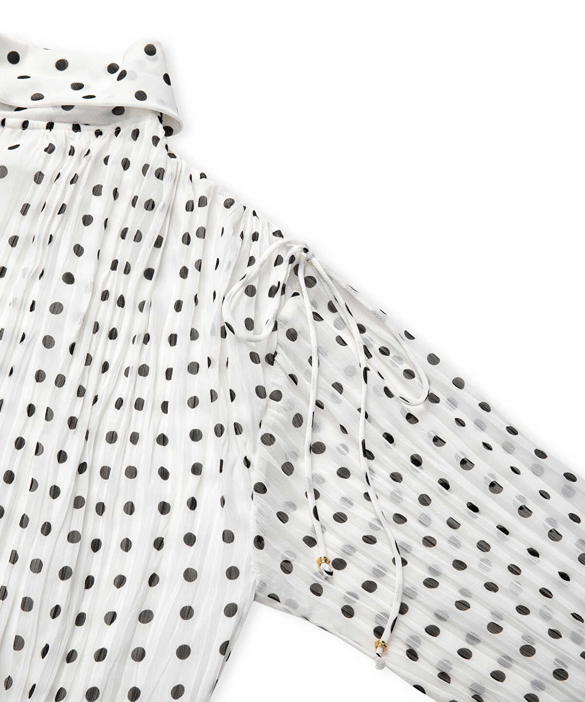 Polka-Dot Chiffon Blouse