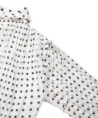 Polka-Dot Chiffon Blouse