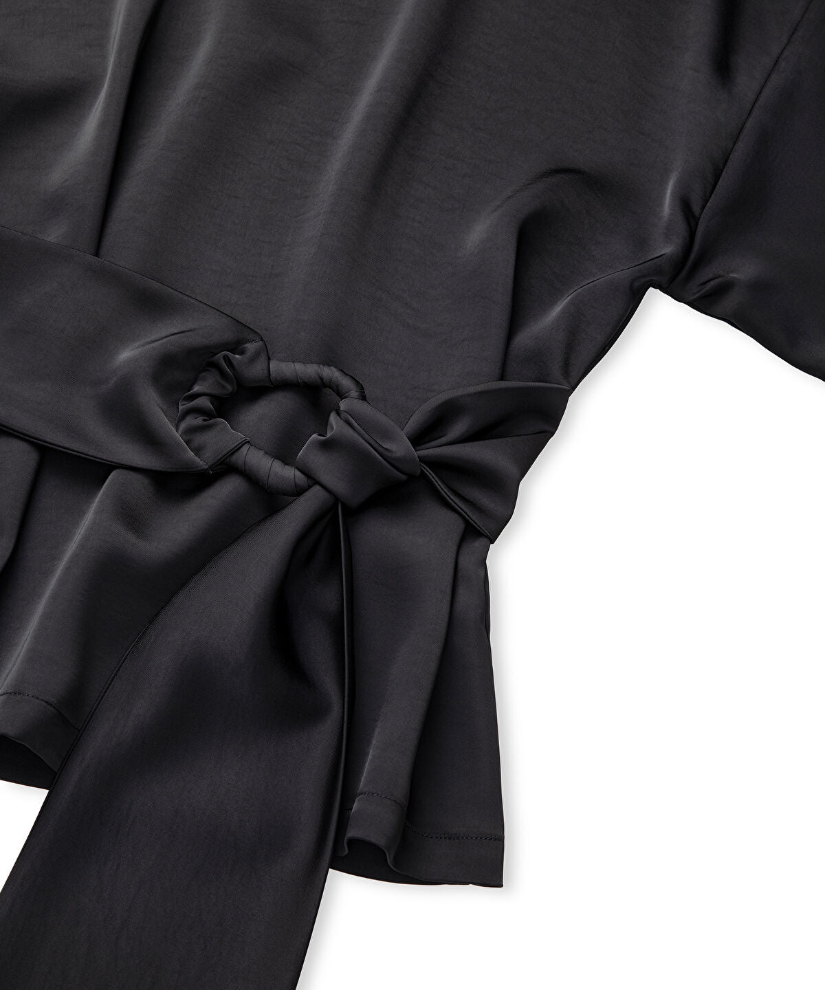 Belted Satin Blouse