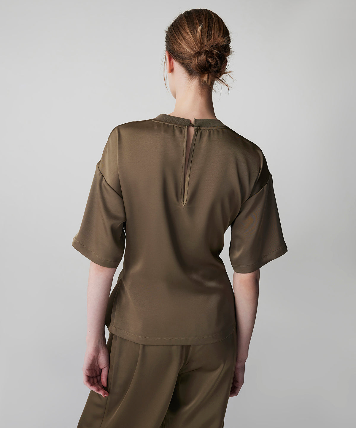 Zoomed Belted Satin Blouse