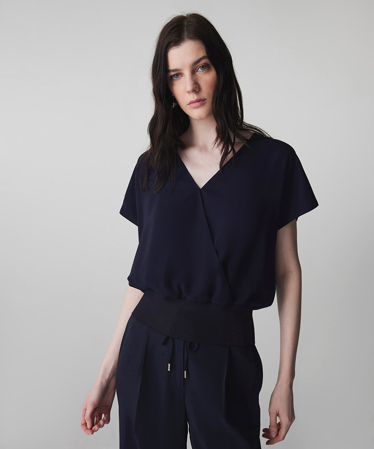 Zoomed Double-Breasted Blouse 