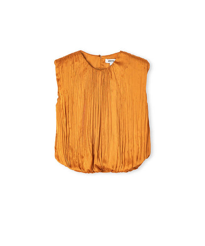 Pleated Blouse with Shoulder Pads