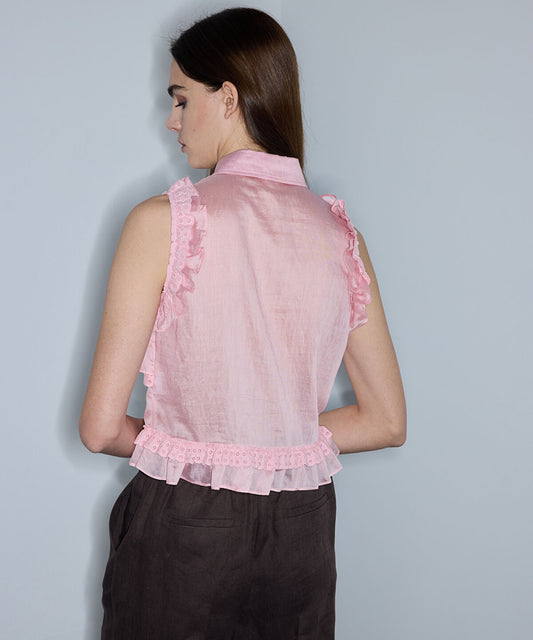 Ruffle Trimmed Blouse