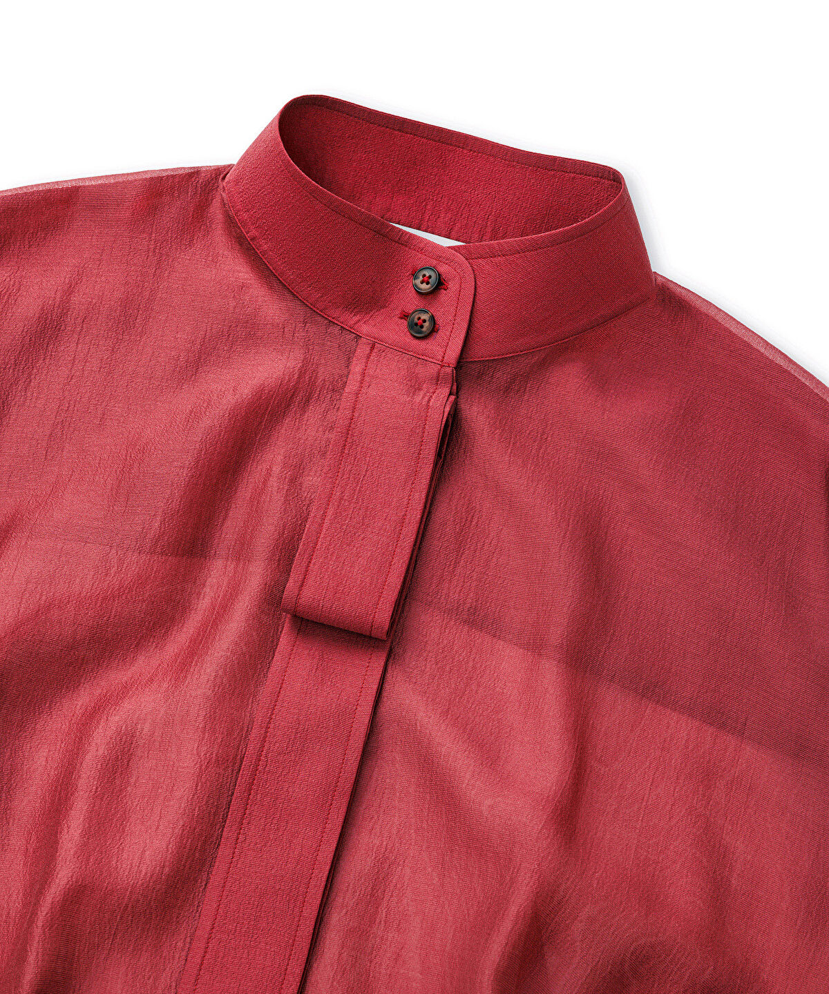 High-Neck Balloon Blouse