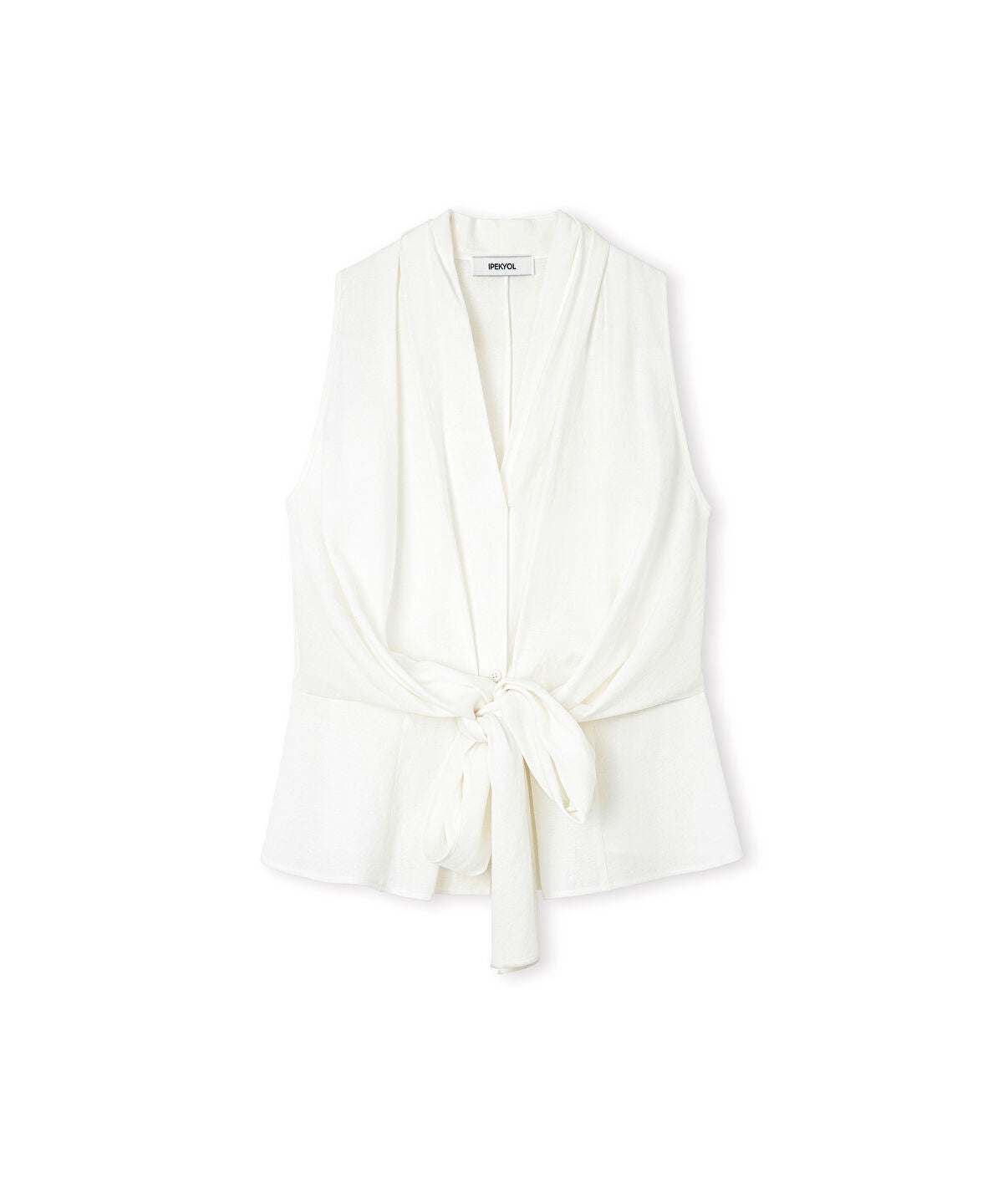 Zoomed Halter Neck Tie-Waist Blouse
