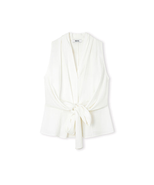 Halter Neck Tie-Waist Blouse