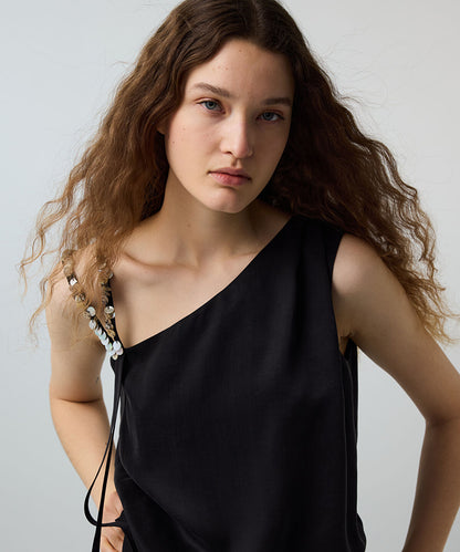 Sequin-Trimmed Viscose Blouse