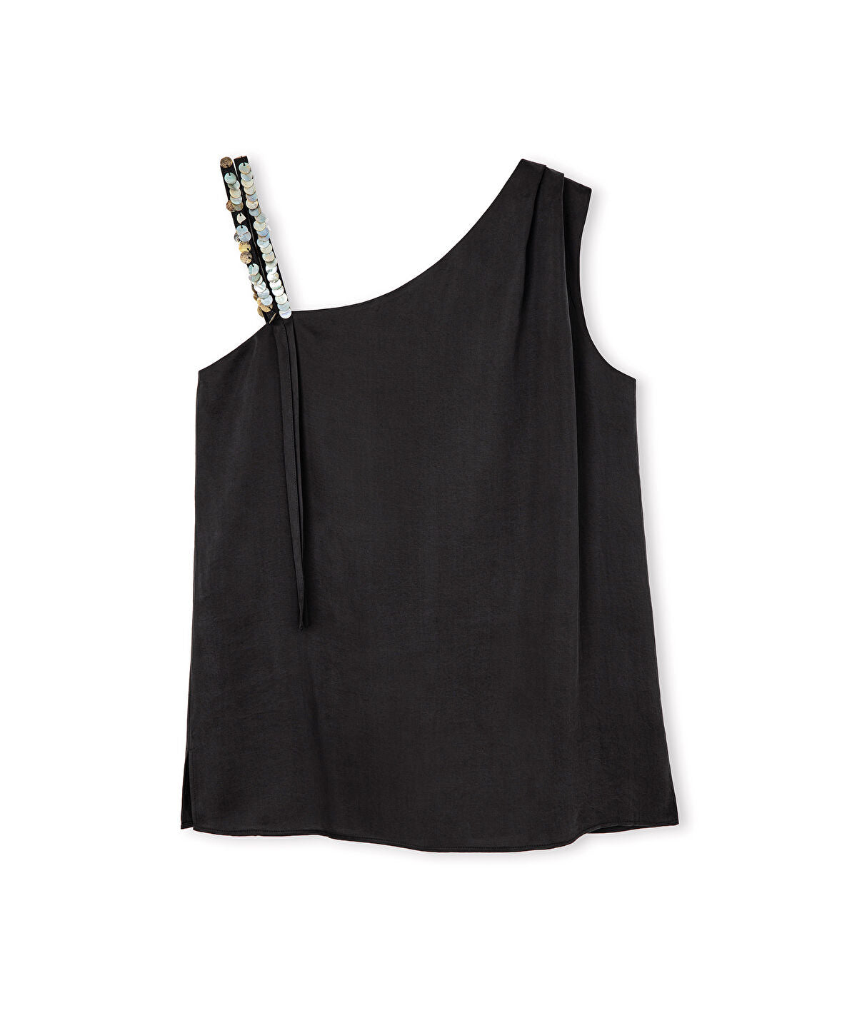 Sequin-Trimmed Viscose Blouse