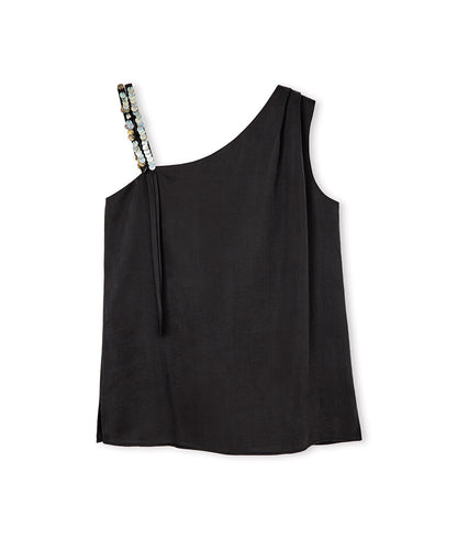 Sequin-Trimmed Viscose Blouse