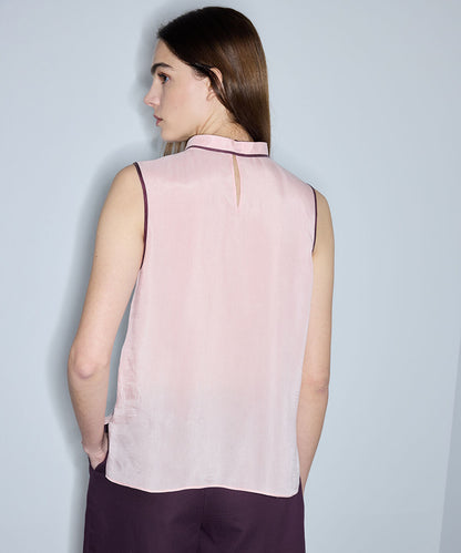 Contrast Piping Blouse