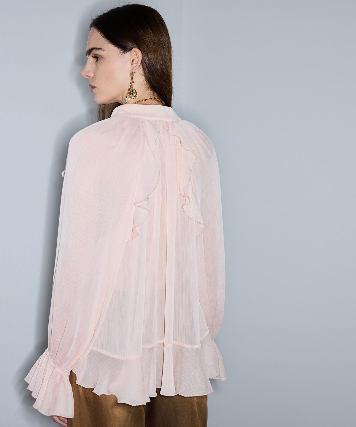 Ruffled Chiffon Blouse