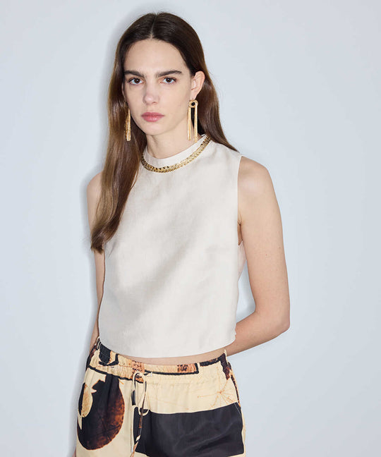 Blouse with Detachable Necklace