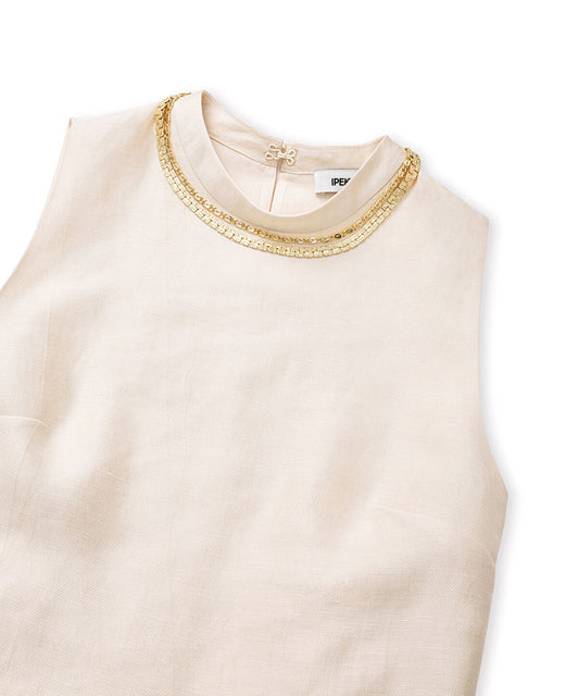 Blouse with Detachable Necklace