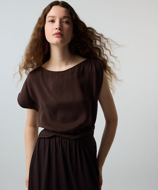 Asymmetric Sleeve Blouse